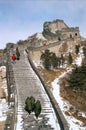 The Great Wall of China winter view Royalty Free Stock Photo