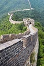 The Great Wall in a lush green environment, Beijing, China Royalty Free Stock Photo