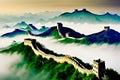 the Great wall with nature Royalty Free Stock Photo