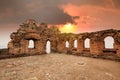 The great wall at sunset Royalty Free Stock Photo