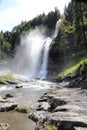 Waterfall of Rouget in the Alps Royalty Free Stock Photo
