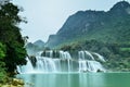 Ban Gioc waterfall in Trung Khanh, Cao Bang, Viet Nam Royalty Free Stock Photo