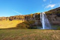 Great waterfall Skogafoss in Iceland Royalty Free Stock Photo