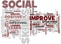 Great Ways To Improve Your Social Skills Text Background Word Cloud Concept