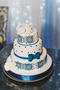 The whole cake before the wedding celebration 7637.