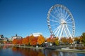 Great wheel of Montreal during fall season Royalty Free Stock Photo