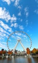 Great wheel of Montreal during fall season Royalty Free Stock Photo