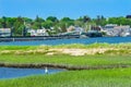 Great White Egret New Padnaram Bridge Harbor Village Dartmouth M Royalty Free Stock Photo