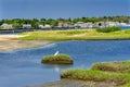 Great White Egret New Padnaram Bridge Harbor Village Dartmouth M Royalty Free Stock Photo