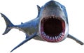 Great White Shark Attack Isolated Royalty Free Stock Photo