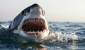 Great White Shark Attack - Close-up Jaws Open Royalty Free Stock Photo