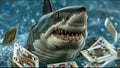 Great White Shark Playing Cards Funny Meme Poker Rummy Cribbage