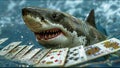 Great White Shark Playing Cards Funny Meme Poker Rummy Cribbage