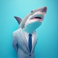 Great white shark portrait fashion shoot Royalty Free Stock Photo