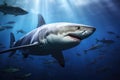 Great white shark underwater Royalty Free Stock Photo