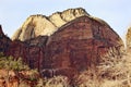 Great White Throne Zion Canyon Utah Royalty Free Stock Photo