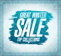 Great Winter Sale poster or flyer design template Royalty Free Stock Photo