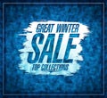 Great winter sale vector poster design Royalty Free Stock Photo