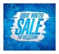 Great winter sale vector poster template Royalty Free Stock Photo
