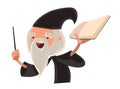 Great wizard old man illustration cartoon character Royalty Free Stock Photo