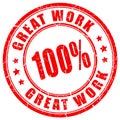 Great work rubber vector stamp Royalty Free Stock Photo