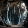 great wounderful glowing cave, AI-generated Royalty Free Stock Photo