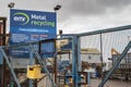 The entrance to a metal recycling plant in Great Yarmouth, Norfolk