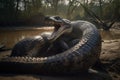 Greater alligator (Alligator mississippiensis), Generative AI