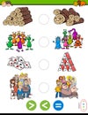 Greater less or equal cartoon puzzle game
