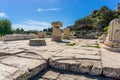 The Greater Propylaia monumental gateway in Greek architecture in archaeological site of Eleusis Eleusina in Attica Greece Royalty Free Stock Photo