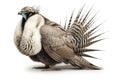 Greater Sage-Grouse isolate on white background.