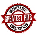 Greatest hits sign or stamp Royalty Free Stock Photo