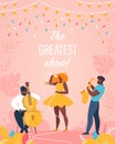 Greatest Show Vertical Banner Jazz Band Performing