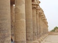 The great columns of Philae temple in Aswan