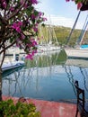 Grece Lefkada Island white yachts in the sea Royalty Free Stock Photo