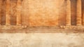 Greco-Roman pillars faded with a light brown grunge background. Royalty Free Stock Photo