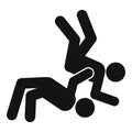 Greco-roman wrestling action icon, simple style Royalty Free Stock Photo