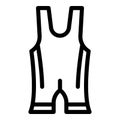 Greco-roman wrestling clothes icon, outline style
