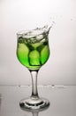 A gree cup of glass Royalty Free Stock Photo