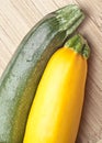 Greean and Golden Yellow Zucchini Squash Royalty Free Stock Photo