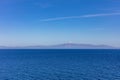 Greece. Aegean sea. Blue sky and calm sea water texture background Royalty Free Stock Photo
