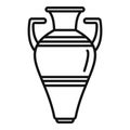 Greece amphora icon outline vector. Vase pot