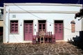 Greece, Antiparos island, exterior view of a closed bar in the main town
