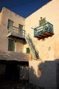 Greece, Antiparos island, houses inside the old Venetian castle of Antiparos town Royalty Free Stock Photo