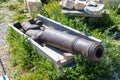 Greece, Athens, Acropolis, big ancient cannon