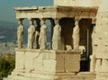 Greece, Athens, Acropolis, caryatids of the temple of Erechteion Royalty Free Stock Photo