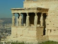 Greece, Athens, Acropolis, caryatids of the temple of Erechteion Royalty Free Stock Photo