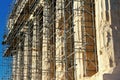Scaffolding for restoration works on Parthenon temple