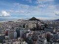 Greece Athens aerial picture drone in the city