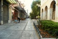 Greece, Athens, intersection of Athinaidos and Aioloy streets near the church of St. Irene